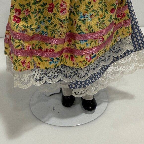 Danbury Mint Goldilocks Porcelain Doll Storybook Collection Bowl Stand Box 8.5" - Picture 3 of 15